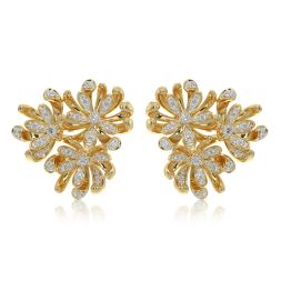 Shimmering 14Kt Yellow Gold Drop Earrings