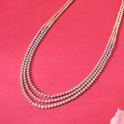 Graceful 3-strand Diamond Necklace