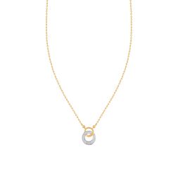 Interloping Diamond Studded Chain Necklace 
