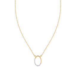 Simple Diamond and Yellow Gold Chain Necklace 