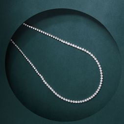 Vibrant String Design Diamond Necklace