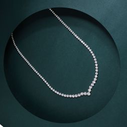Classic Tennis Diamond Necklace