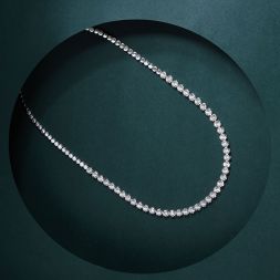 Pretty String Design Diamond Necklace