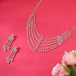 14KT Rose Gold and Diamond Jewellery Set