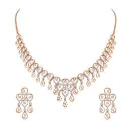 Lyrical 14Kt Rose Gold and Diamond Jewellery Set