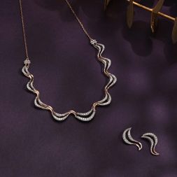Eternal Swirl Diamond Necklace Set
