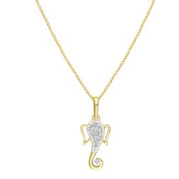 Glossy Ganesha Diamond Pendant