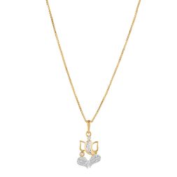 Ganesha Diamond and Yellow Gold Pendant