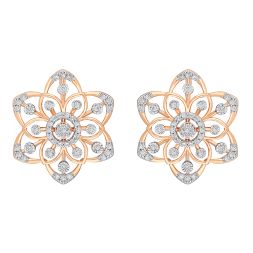 Glamorous Diamond Stud Earrings