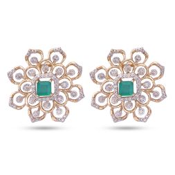 Marvelous Diamond and Yellow Gold Earrings