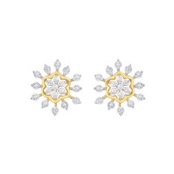 Starburst Design Diamond Earrings
