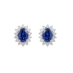 Eclectic Diamond Oval Earrings