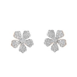 Charming Floral Diamond Earrings