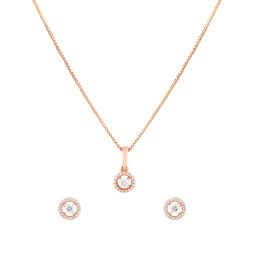 Everyday Rose Gold and Diamond Pendant Set