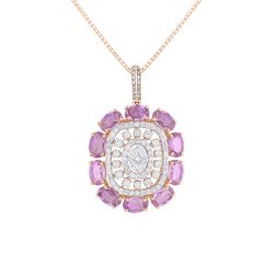 Sophisticated Rose Gold Pendant Set