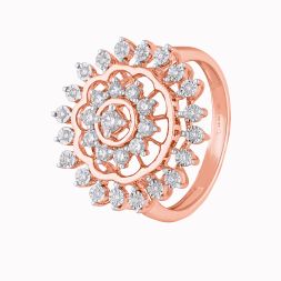 Petalled Diamond Finger Ring