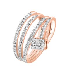 Spiral Diamond Desired Finger Ring