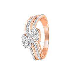 Sophisticated 14KT Rose Gold Finger Ring