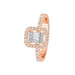 Rose Gold Ring with Diamonds