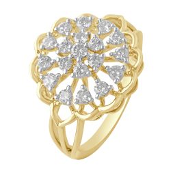 Flower Burst Diamond Ring