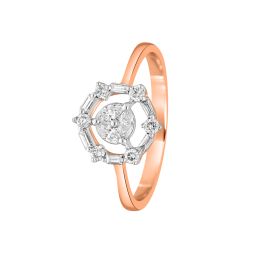 Abstract Diamond Finger Ring