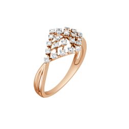 Net Patterned Diamond Finger Ring