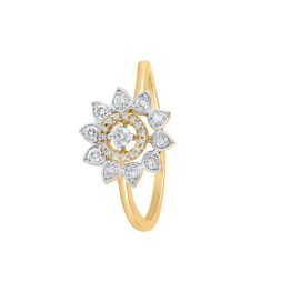 Floral Cocktail Diamond Finger Ring