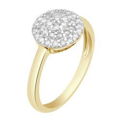 Round Diamond Studded Finger Ring