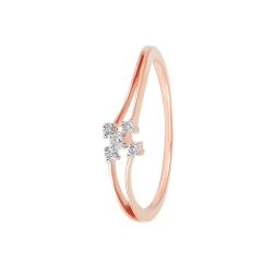 Charming Diamond Rose Gold Ring