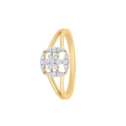 Floral Diamond Finger Ring