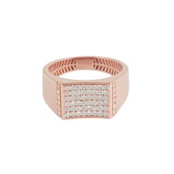 Intricate Rose Gold Diamond Ring For Men