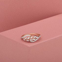Gleaming Diamond Rose Gold Ring