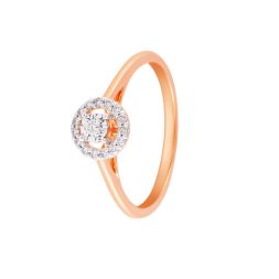 Elegant Diamond Rose Gold Ring