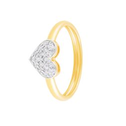 Sparkling Heart Shaped Diamond Finger Ring