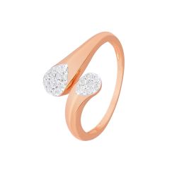 Spangled Diamond and Rose Gold Finger Ring