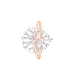 Floral Diamond Cocktail Finger Ring