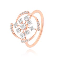 Stunning 18KT Rose Gold Floral Women Ring