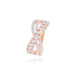 Swirl Rose Gold Womens Ring