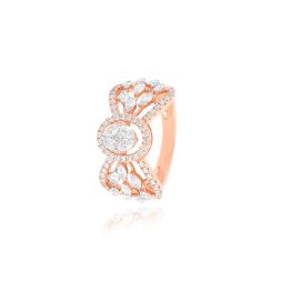 Leaf Radiance Diamond Cocktail Ring