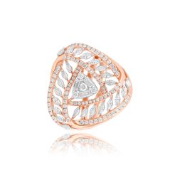 Radiant Leaf Mirage Diamond Ring