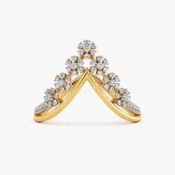Floral Grace Yellow Gold Diamond Ring