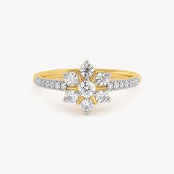 Celestial Charm Yellow Gold Diamond Ring