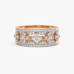 Statement Clover Rose Gold Diamond Ring
