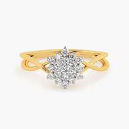 Bloomin Cluster Yellow Gold Diamond Ring