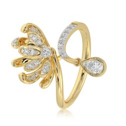 Blooming Floral 14Kt Yellow Gold Ring