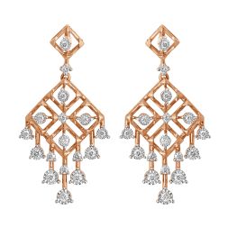 Square Design Hanging Earrings