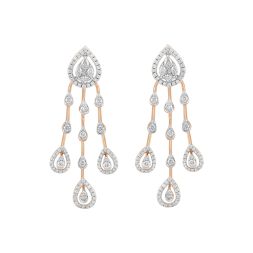 Resplendent Drop Design Diamond Earrings