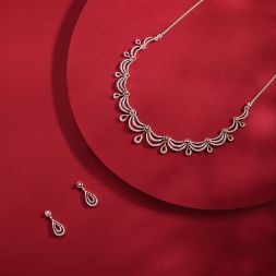 Surreal Diamond and Rose Gold Jewellery Set