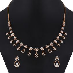 Understated Floral Diamond Jewellery Set