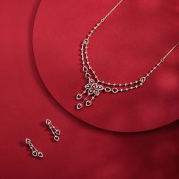Gorgeous Rose Gold Astra Necklace and Earrings Set